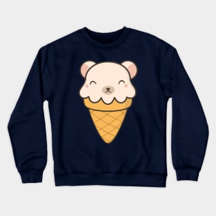 Pleasing Kawaii Cute Polar Bear Ice Cream Crewneck Sweatshirt